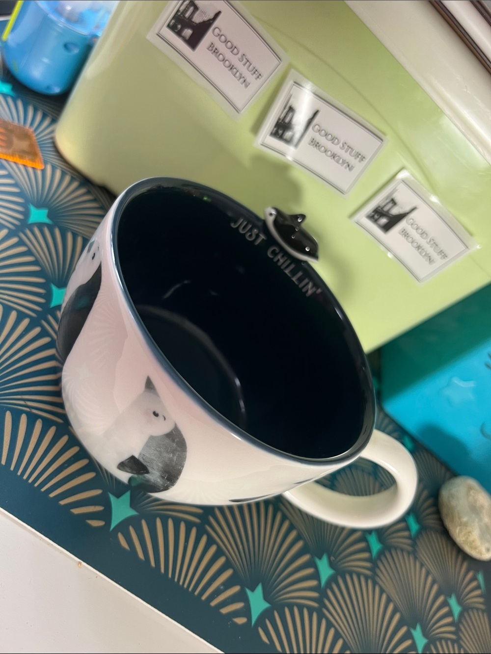 Paper Destiny Penguin Just Chillin' Oversized Mug NWOT